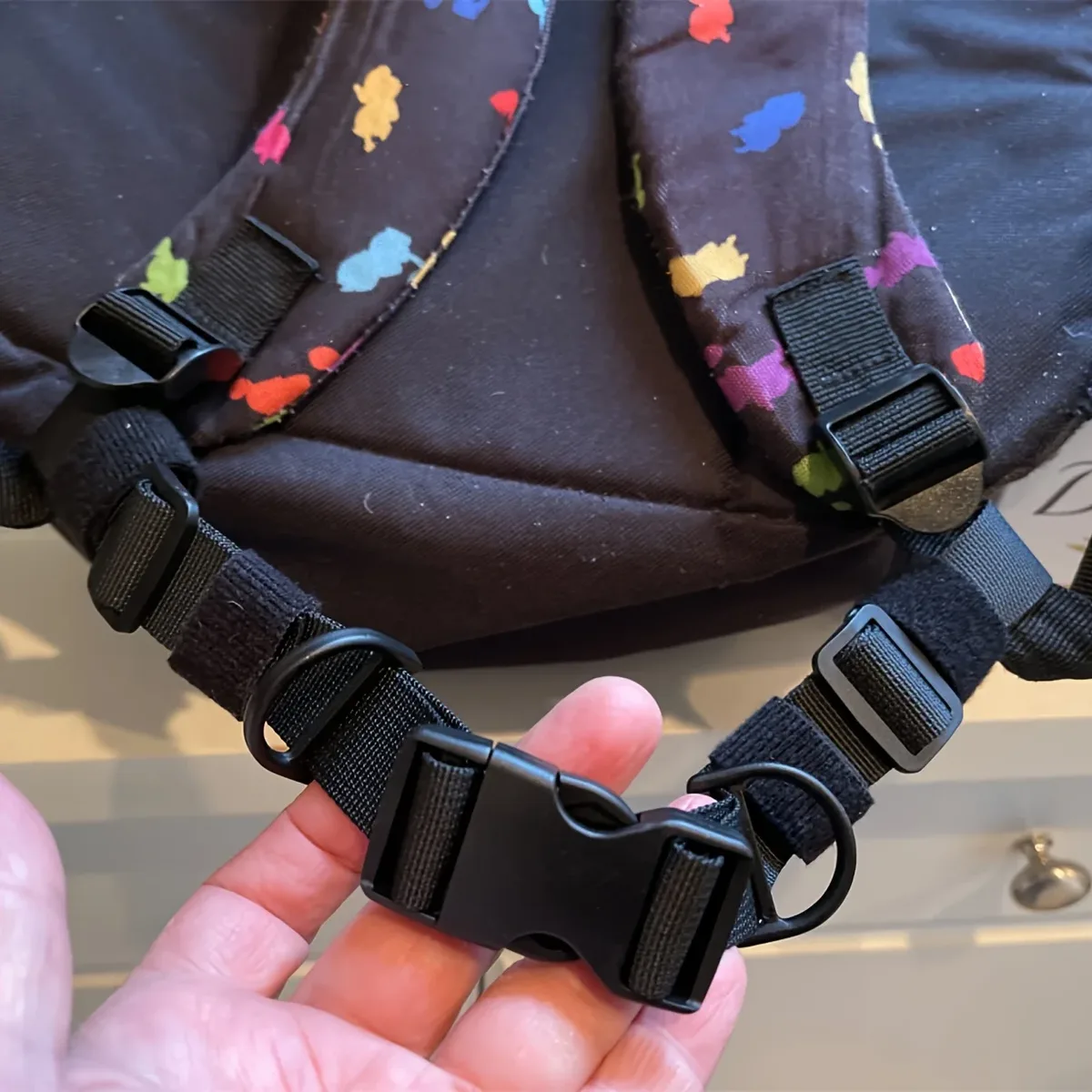 sangle de poitrine pour sac à dos, sangle de poitrine réglable et robuste avec boucle à dégagement rapide et crochet à anneau en d pour divers sacs à dos