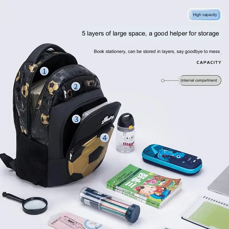 sac à dos de football pour enfants, cartable d'école, sac à dos anime, sacs de voyage pour adolescents, mochila escolar infantil menino