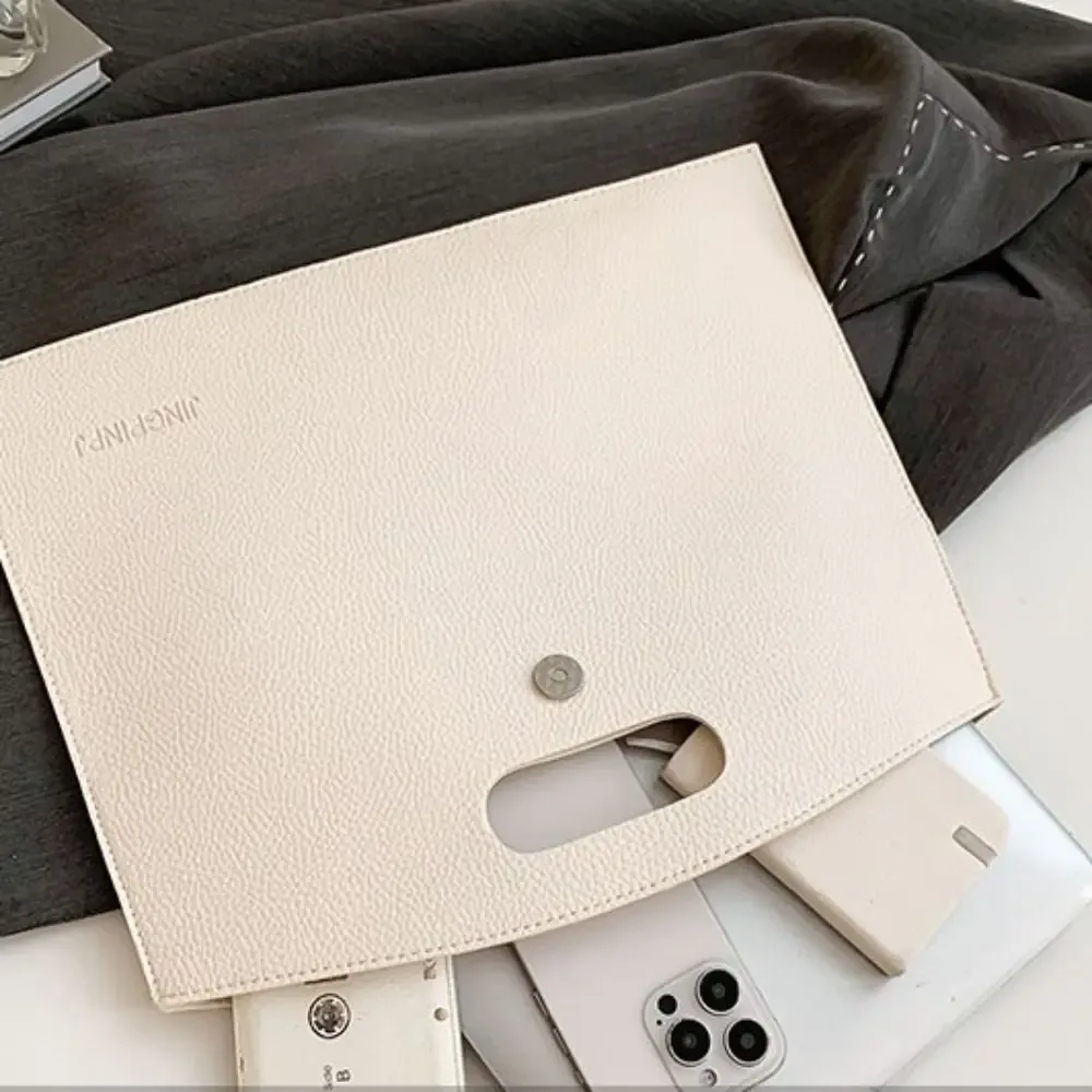 sac fourre-tout de bureau en pu tendance, grande capacité, couleur unie, sacoche pour ordinateur portable, sac à main, porte-documents pour employé de bureau