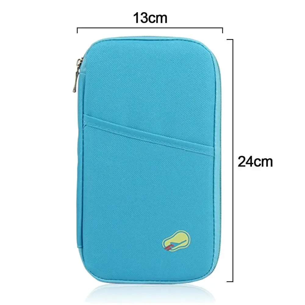 sac portefeuille de voyage à fermeture éclair, organisateur de passeport, porte-documents, porte-billets