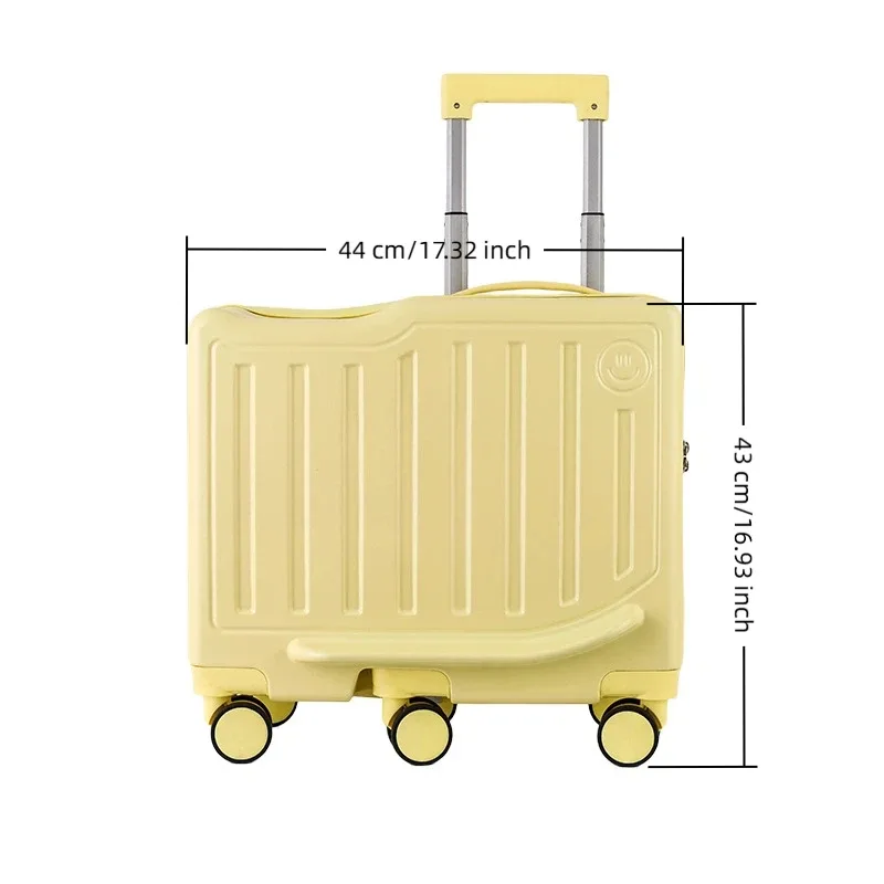 valise à roulettes 20 pouces avec serrure à code, bagage portable pour enfants, voyage et vacances