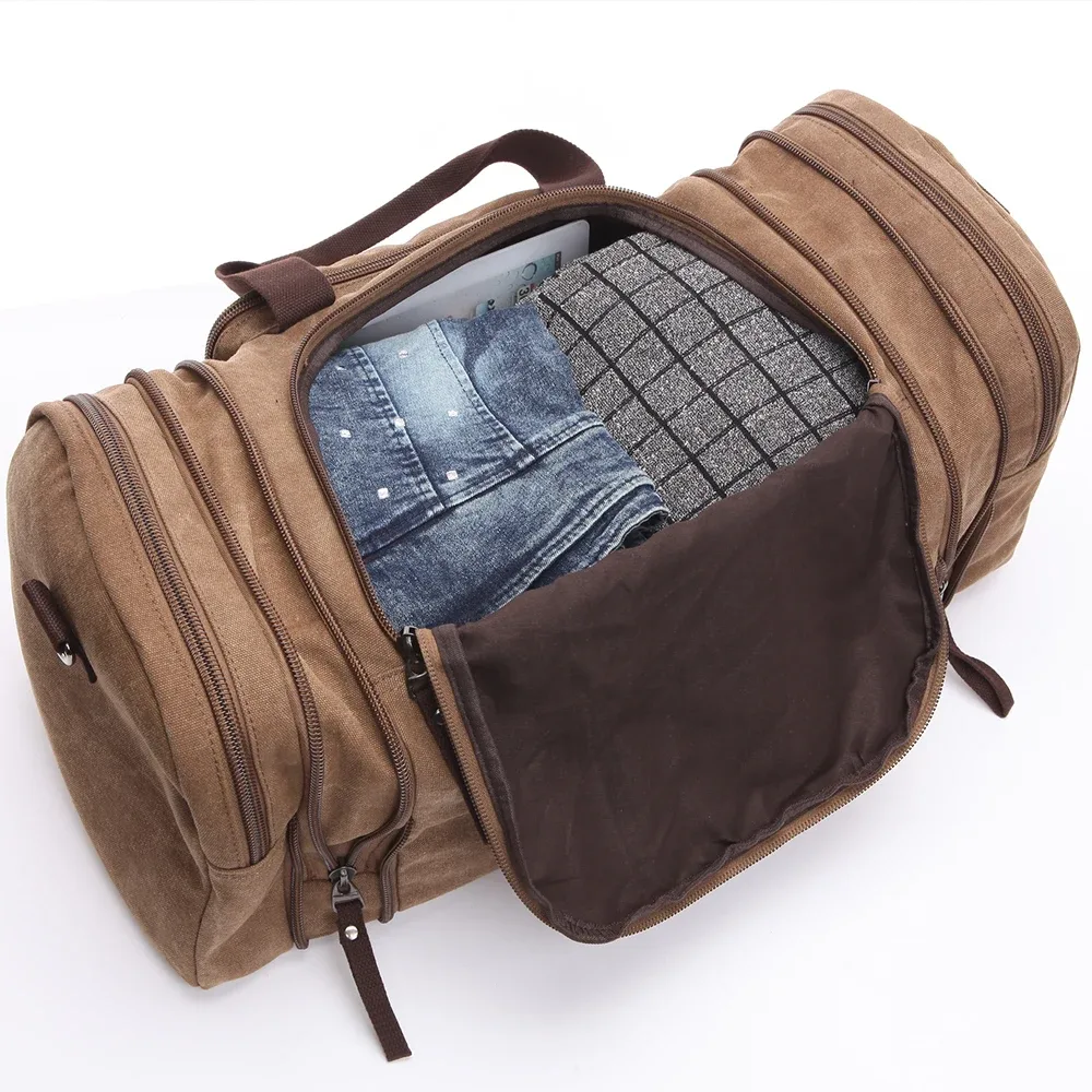 grande capacité hommes bagages à main voyage sacs de sport toile sacs de voyage week-end sacs à bandoulière multifonctionnel sac polochon de nuit