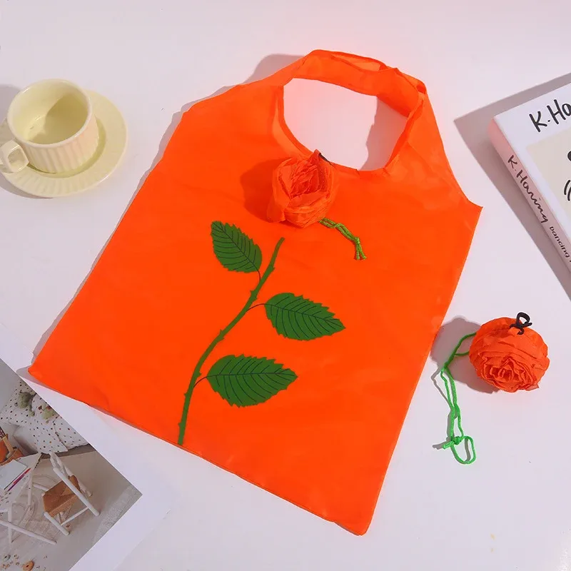 sac fourre-tout pliable imprimé rose à haut volume, sac à main de voyage léger et durable, pochette de rangement