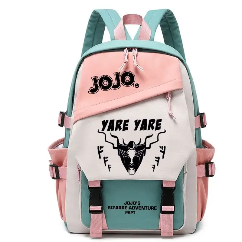 kujō jōtarō anime jojo's bizarre adventure sac à dos étudiant sac d'école toile adolescents sac à dos de voyage en plein air cadeau de mode