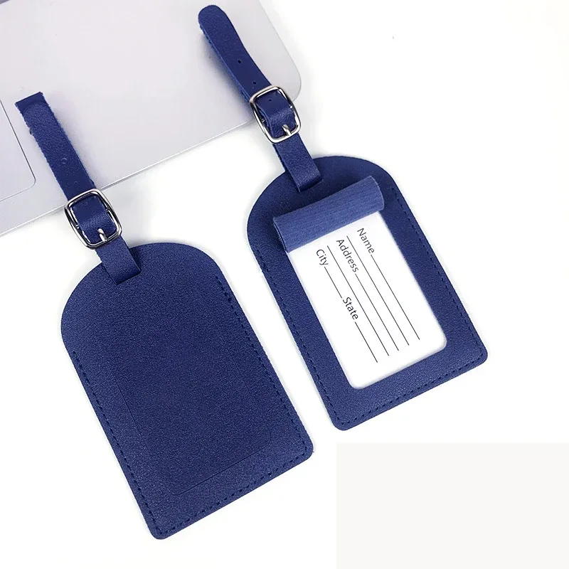 étiquette de bagage à rabat en cuir pu, léger, souple, solide, document, avion, carte d'embarquement, valise, accessoires de voyage, 4, 2, 1 pièces