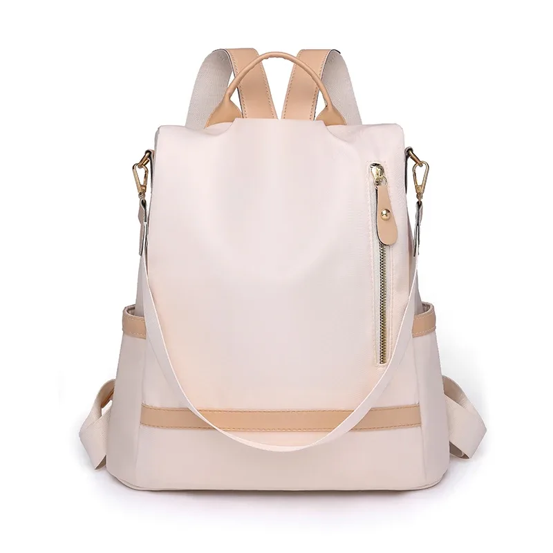 sac à dos antivol en tissu imperméable pour femme, grande capacité, style simple, décontracté, mode voyage, marque initiée