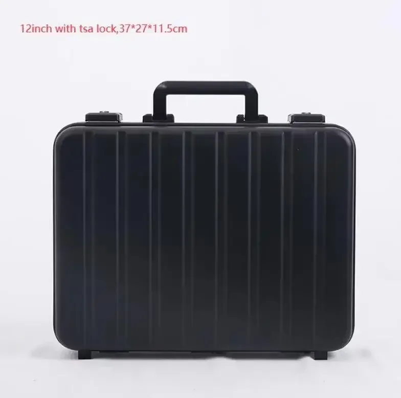 100% nouvelle mallette en aluminium boîte à outils étui pour ordinateur portable boîte d'affaires pour ordinateur portable avec serrure