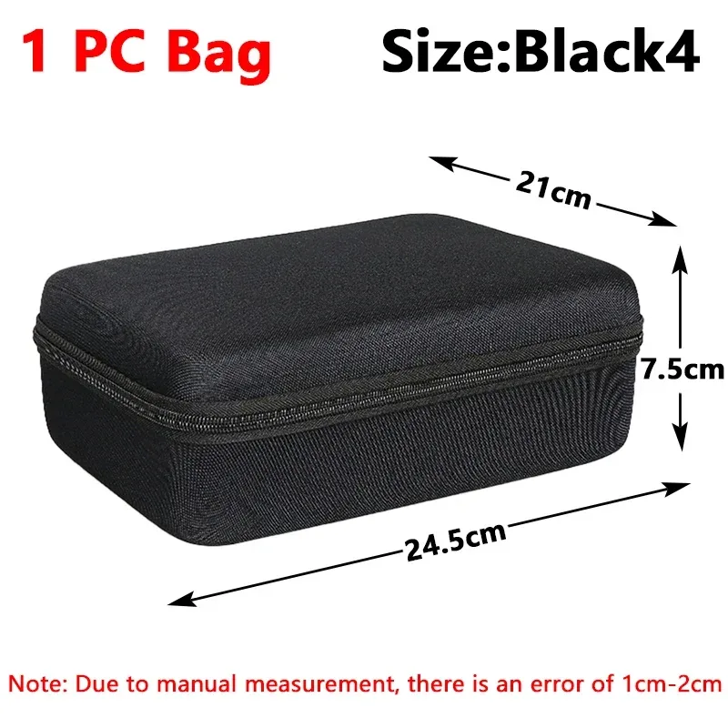 boîte de rangement rigide eva multi-tailles, sac de voyage à fermeture éclair, sac d'outils d'extérieur antichoc pour écouteurs, mallette de rangement, accessoires, sacs de maquillage