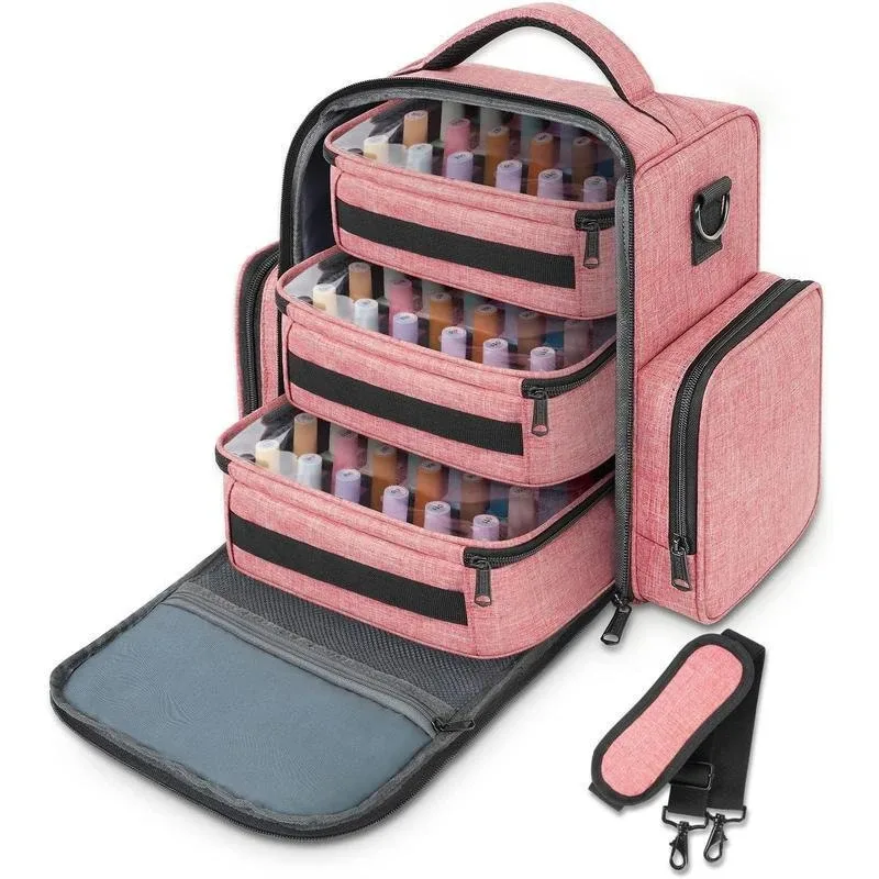 sac de rangement pour outils de manucure, grande capacité, avec trois pochettes amovibles, rangement pour flacons de vernis, pour manucures, cadeau de voyage, beauté