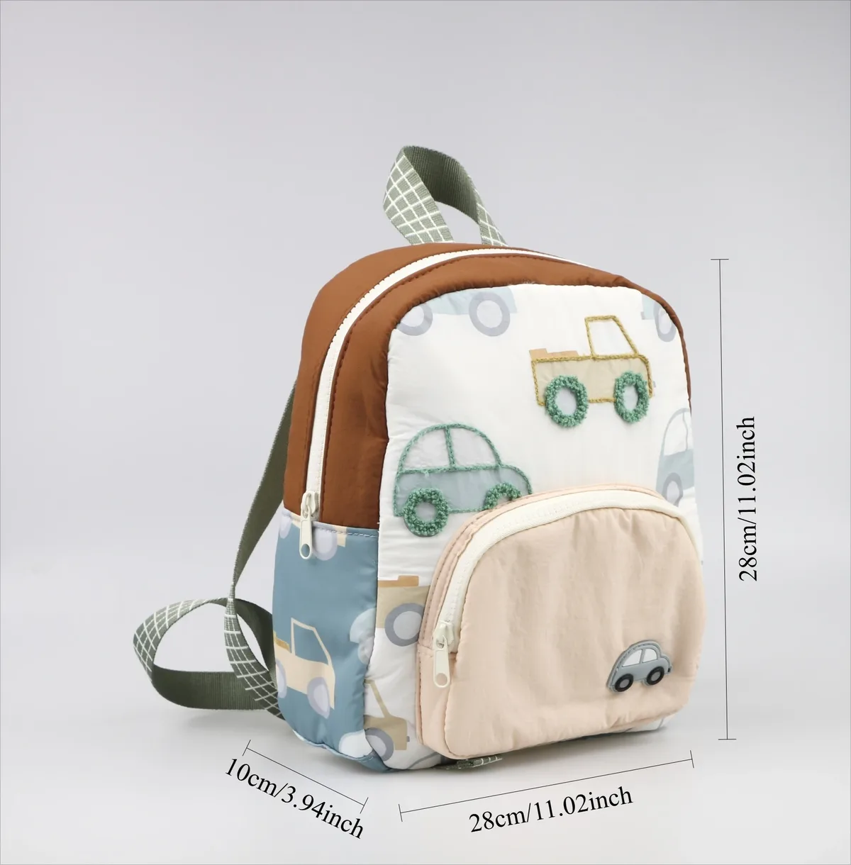 sac à dos de voyage pour enfants, motif de voiture de dessin animé mignon, sac d'école léger polyvalent à la mode pour garçons et filles