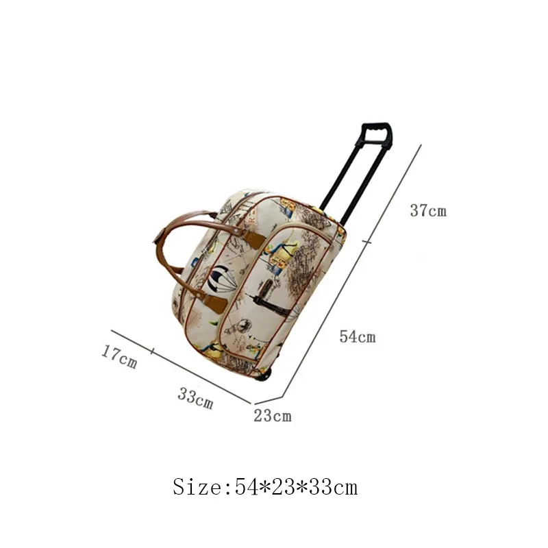 valise de voyage de grande capacité pour femmes, sacs à roulettes, oxford, bagages roulants étanche, sac de voyage avec roulettes