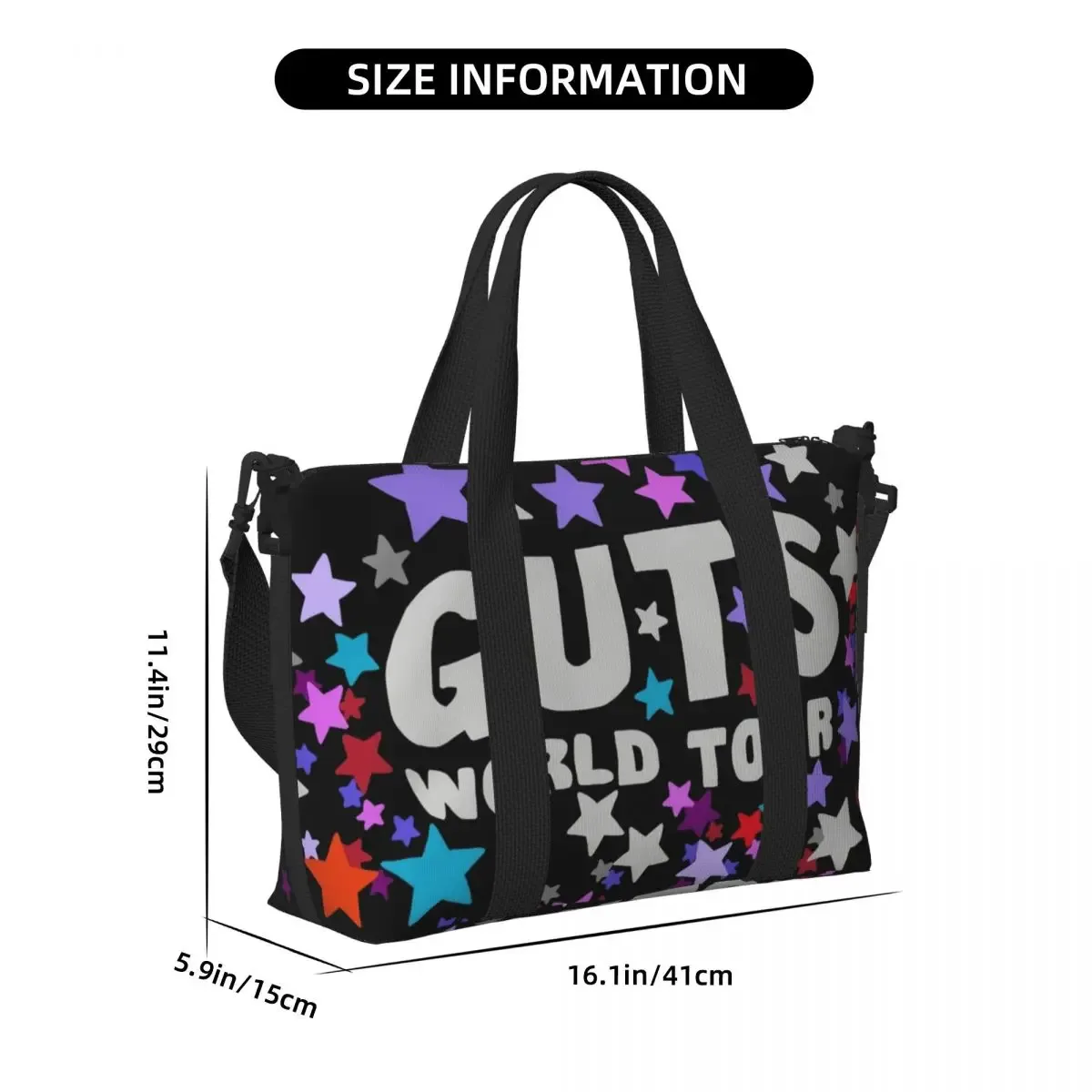 sac fourre-tout personnalisé olivia guts world tour pour femme, grande capacité, chanteuse américaine, auteurs-composeurs, salle de sport, plage, sacs de voyage, 2024