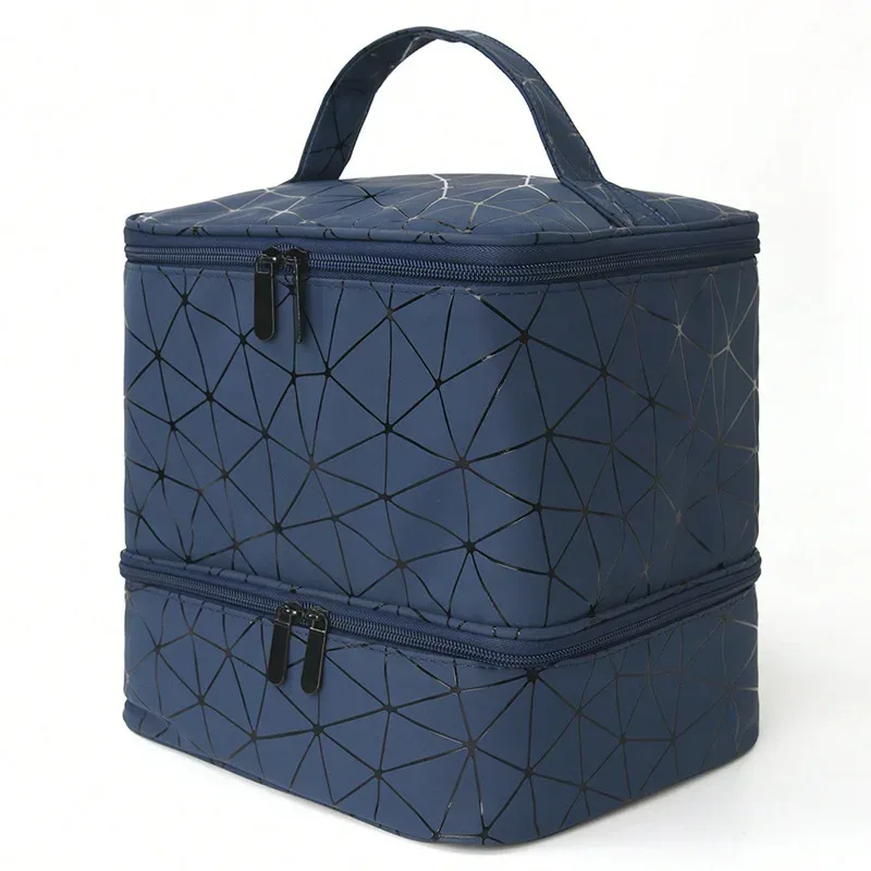 sac de maquillage transfrontalier de grande capacité, sensation haut de gamme, sac portable en pvc pour femmes, mallette de rangement pour vernis à ongles