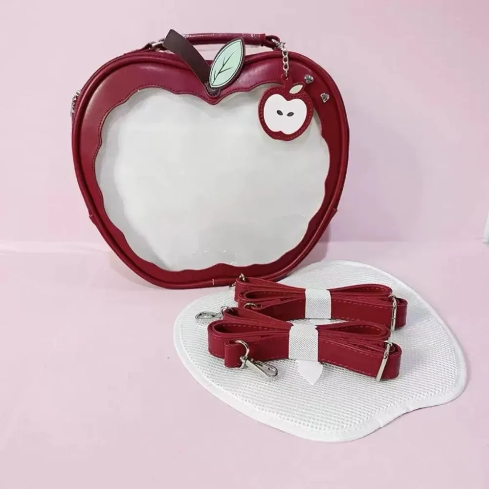 sac à fermeture éclair kawaii fruits itabag coton poupée sac pu poche transparente petit article sac idole marchandise stockage mode sacs à dos