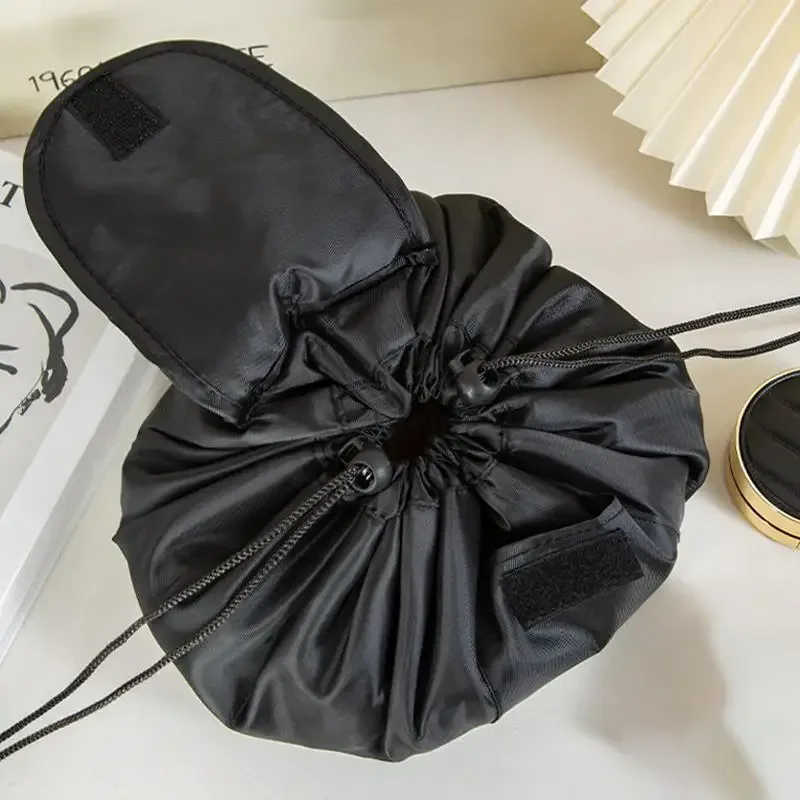 1pc sac cosmétique à cordon pour femmes, sac de rangement de voyage, sac de maquillage portable, étui de toilette imperméable, sac de lavage, pochette de maquillage.