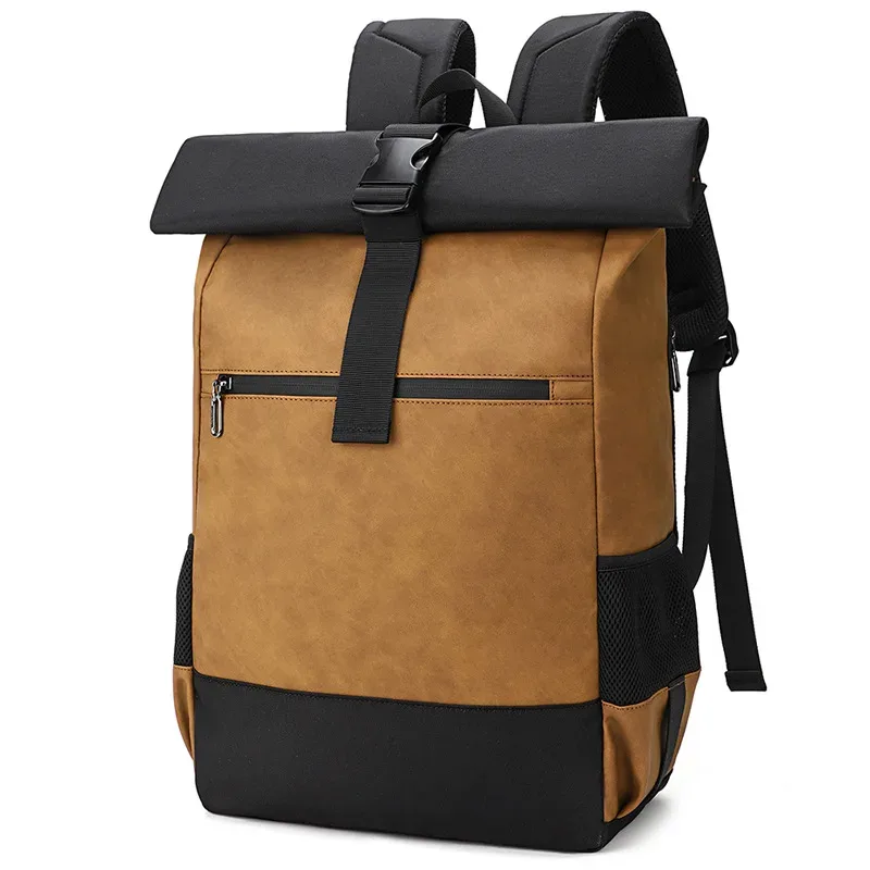 sacs à dos d'ordinateur de procureur imperméables pour hommes et femmes, cuir pu léger, sac à dos à roulettes de luxe