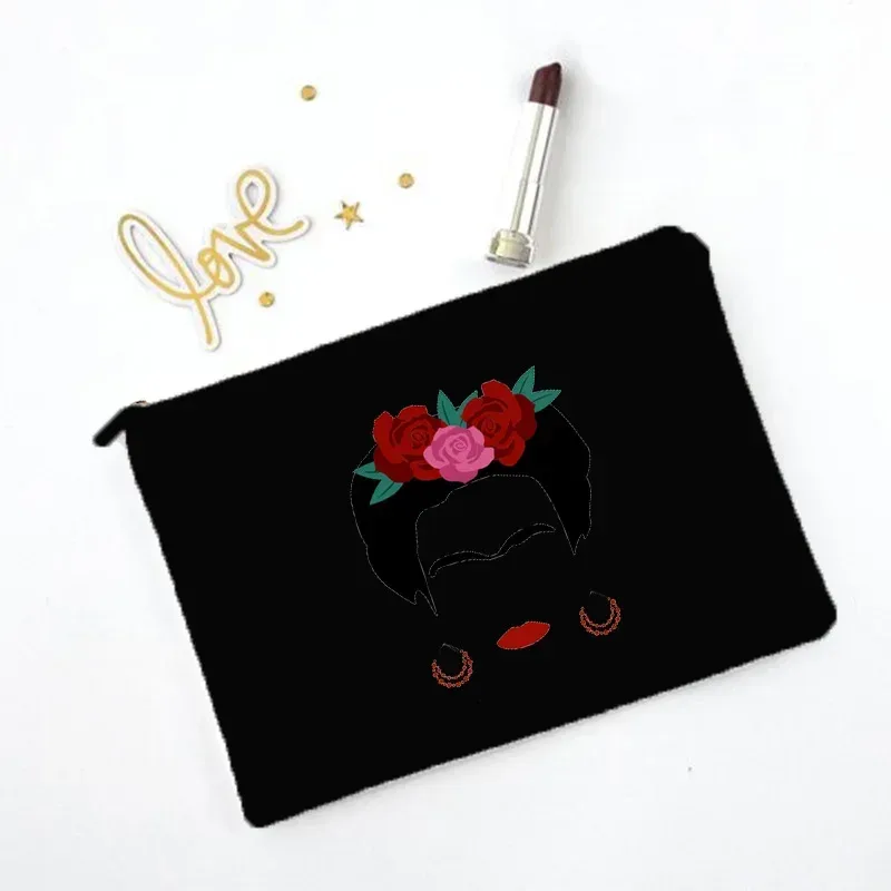 trousse de maquillage colorée « a besos entiendo a veces », sac de voyage pour cosmétiques, organisateur de toilette, pochette de rangement, trousse à crayons, cadeau