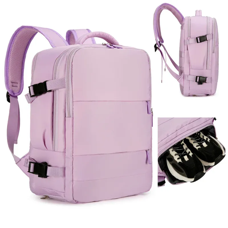 sac à dos de voyage multifonctionnel de grande capacité, sac à dos extensible pour ordinateur portable avec port de chargement, sac à dos d'affaires pour femmes