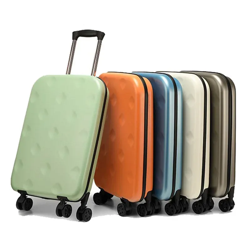 Valise à roulettes pliable à 4 roues avec poignée rétractable, valise de rangement portable, serrure TSA, bagage cabine 20 pouces