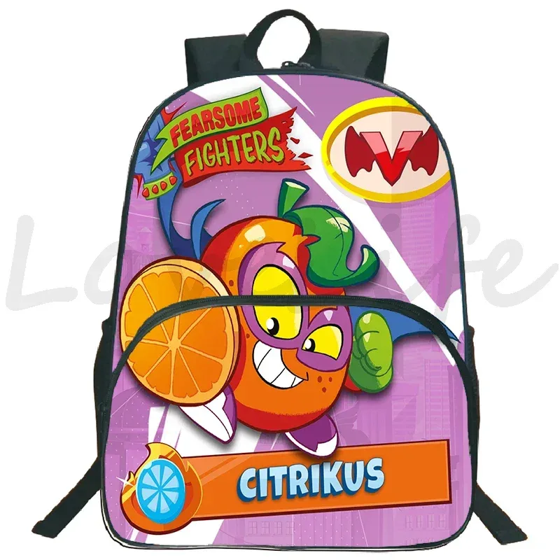 jeu superzings sac à dos 16 pouces garçons filles bookbag dessin animé sac à dos superthings sacs d'école étudiants sacs de voyage sac à dos à fermeture éclair