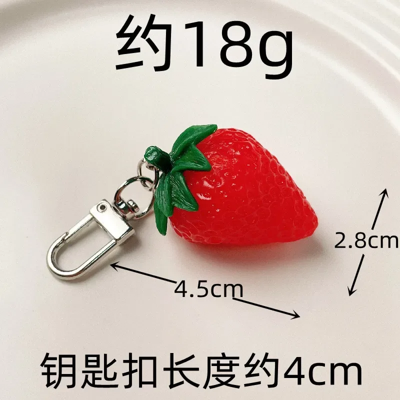 porte-clés réaliste en forme de fruit 3d avec fermoir métallique ouvrable pour sac à main, sac à dos, cadeaux d'été et accessoires de tous les jours.