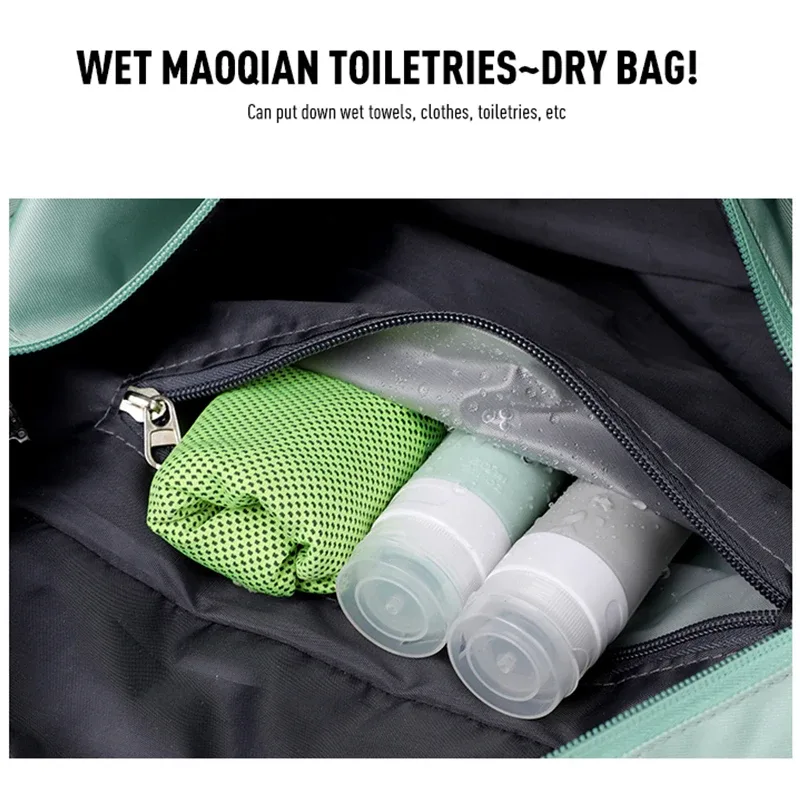 sac de sport personnalisé avec logo, support et séparation sèche, sac de natation, sac de fitness, sac à bagages, nom imprimé personnalisé, motif photo