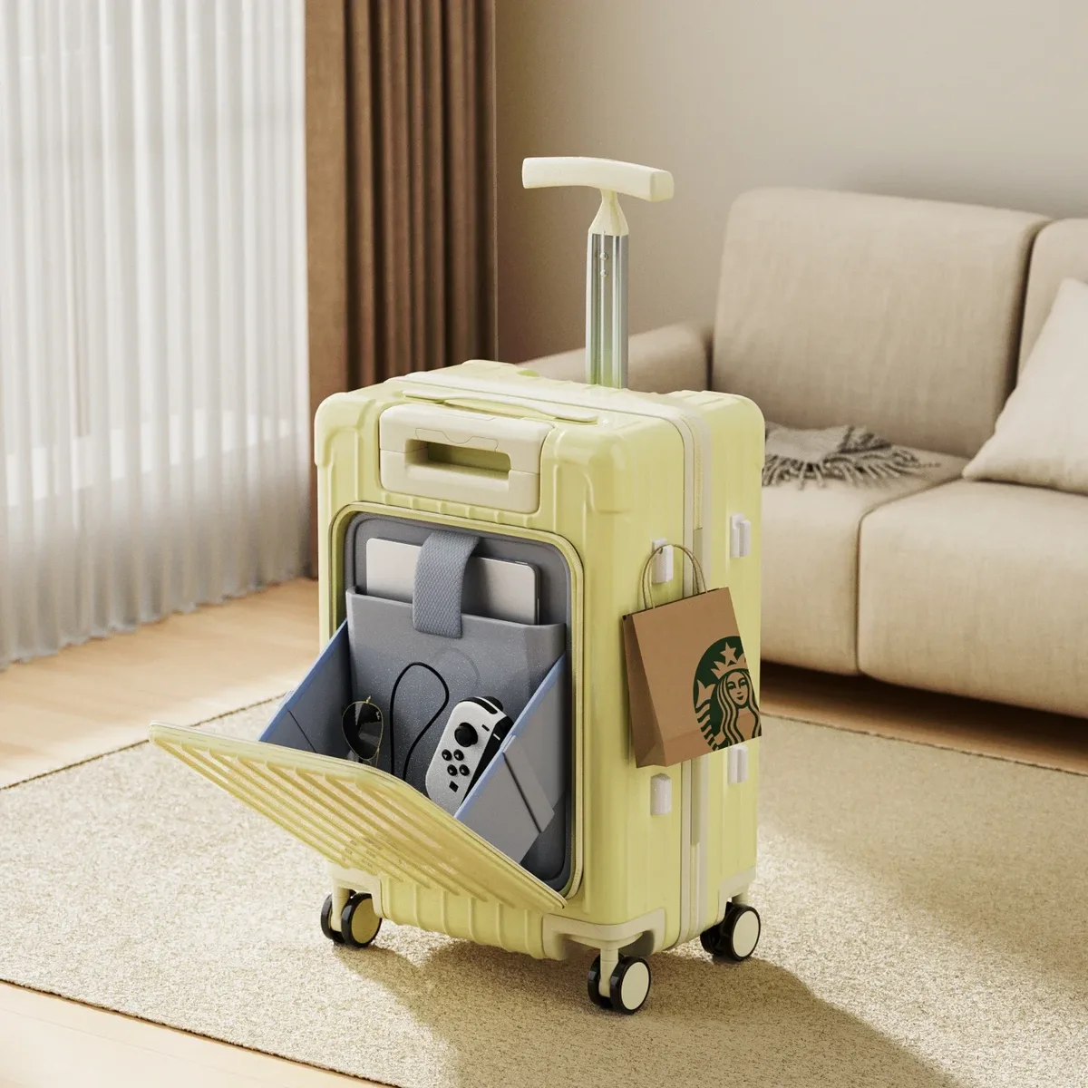 valise pour enfants, valise d'embarquement à ouverture frontale, boîtier de chariot pour ordinateur portable, bagages avec roues spinner, bagage à main pour voyage