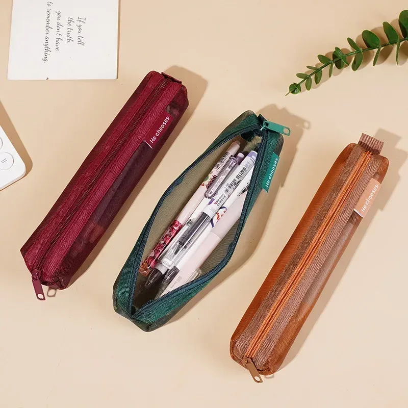 étui de voyage pour pinceaux de maquillage, 1 pièce, trousse de toilette cosmétique, organisateur pour hommes et femmes, outils de beauté, kit en maille, pochette, accessoires de rangement de lavage