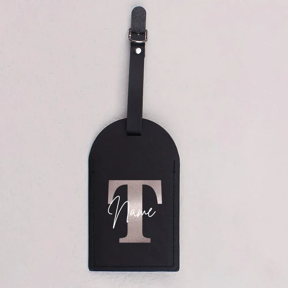 étiquette de bagage monogramme personnalisée en cuir pu pour valise, étiquettes de sac à main, sac de voyage, étiquette de valise, meilleur cadeau