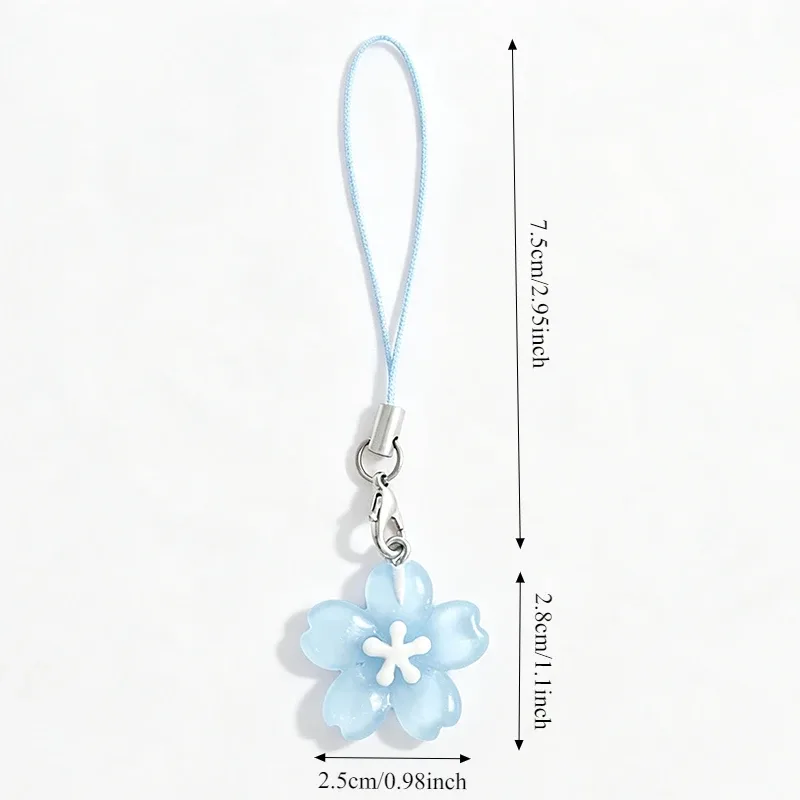 1 pièce, joli porte-bagage en forme de fleur de cerisier, pendentif coloré sakura, petit ornement pour sac, accessoire pour sac à dos, décoration, cadeau pour fille.