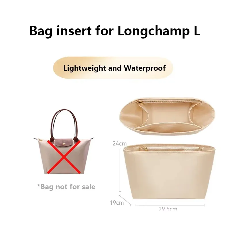organisateur de sac pour sac à main longchamp, insert intérieur en nylon pour mini pochette, accessoires de rangement et de maintien de l'ordre