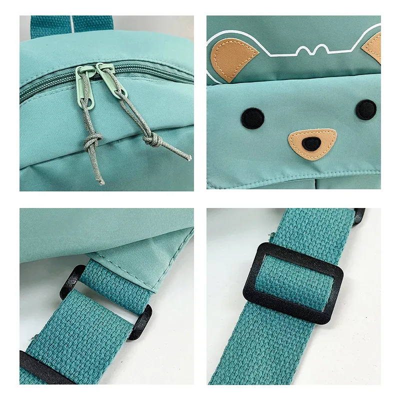 sac à dos personnalisé avec broderie ou style standard (2 options), motif mignon de petit ours de dessin animé, idéal pour la rentrée scolaire et comme cadeau