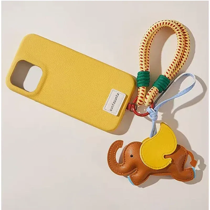 mignon et ludique en cuir dumbo sac pendentif sac à breloques sac accessoires sac d'école sac à dos charme
