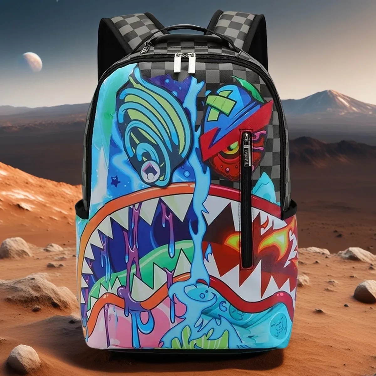 Un sac à dos élégant à motifs, un nouveau sac à dos imprimé léger et tendance, également un sac de transport à la mode, un sac de voyage de grande capacité, un sac à dos de rangement multifonctionnel, avec bretelles réglables, adapté aux voyages, à la rentrée scolaire, le meilleur cadeau pour la Saint-Valentin, un cadeau pour les amis, un cadeau pour votre petite amie, un cadeau pour maman, ou un cadeau amusant.