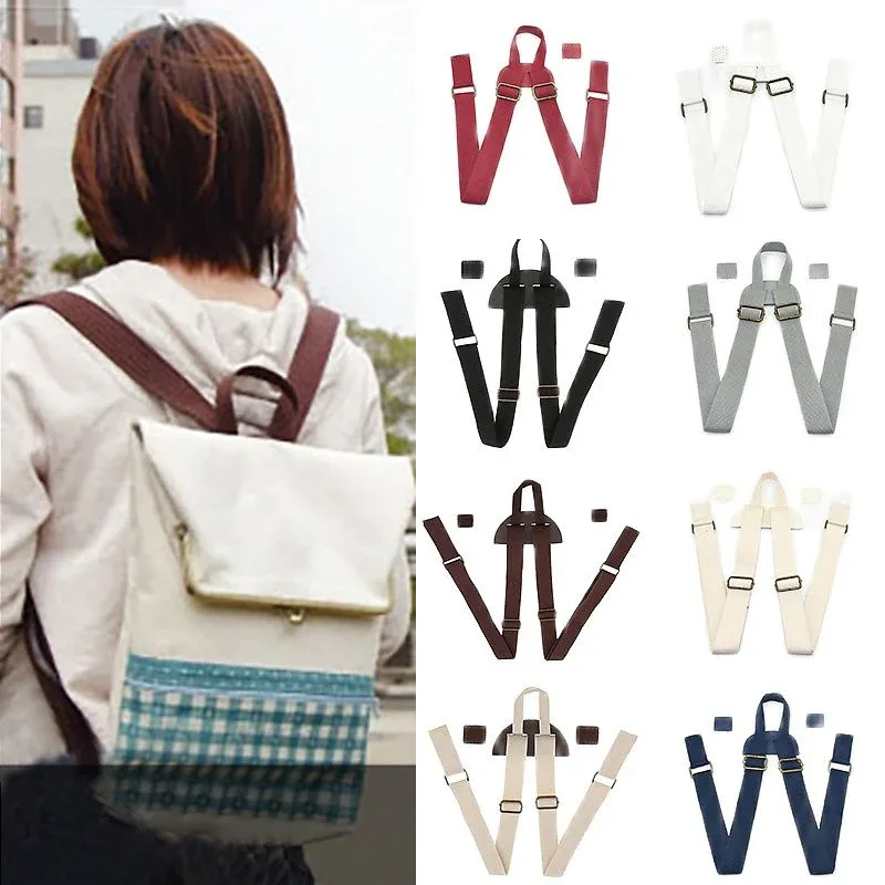 Sangle de sac à dos réglable, ceintures d'épaule de remplacement en toile Durable noire, accessoires de sac de livre d'école