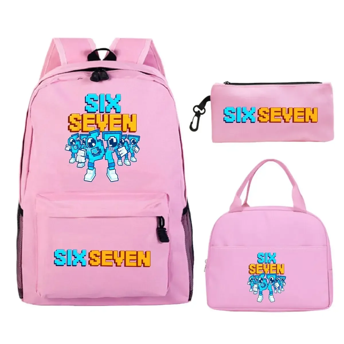 lot de 3 sacs à dos imprimés 67 six seven, style simple, légers, pour garçons et filles, sacs d'école amusants avec le numéro 67, sacs de voyage, mochilas