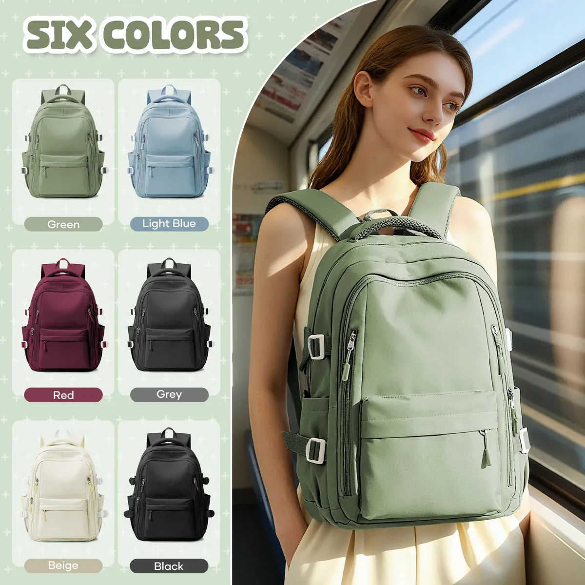 sacs à dos unisexes, sacs pour ordinateur portable de grande capacité, sacs à dos de voyage multi-compartiments, adaptés aux adolescents, sacs d'école décontractés pour tous les jours