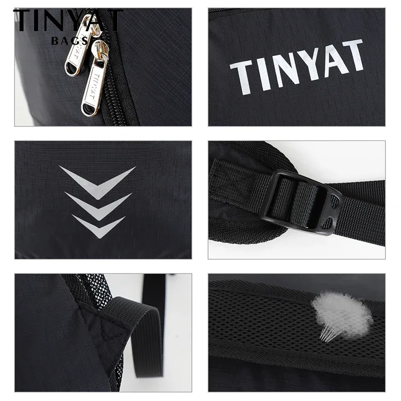 tinyat-sac à dos de sport léger 21l pour hommes, sac de sport pliable de grande capacité, sac à dos masculin polyvalent pour les voyages et l'extérieur