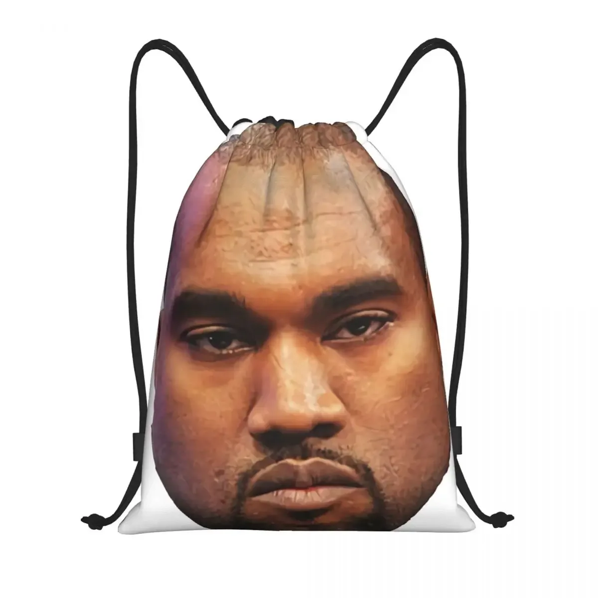 personnalisé drôle kanye west meme cordon sac à dos femmes hommes sport sac à dos portable rappeur producteur de musique sac d'entraînement sac