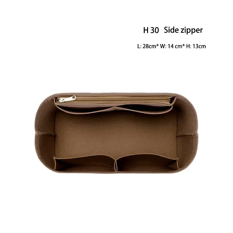sac à main en feutre pour femmes, organisateur de cosmétiques, adapté pour h lindy mini 26 30 34, pochette intérieure à fermeture éclair, design de luxe