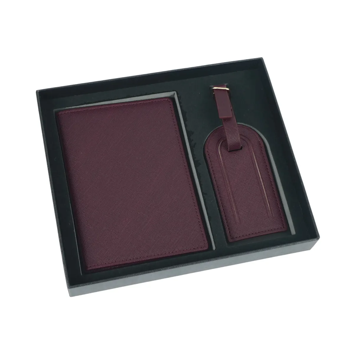 ensemble de couverture de passeport et d'étiquettes de bagage avec nom personnalisable gratuit, accessoires de voyage légers, porte-passeport et étiquette de valise
