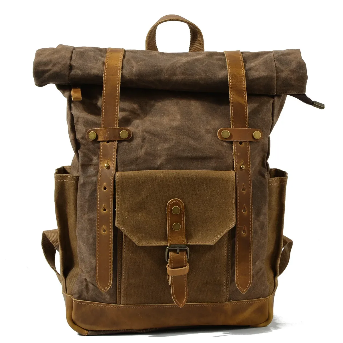 sac à dos en toile pour hommes, loisirs de plein air, simple et pratique, grande capacité, sac d'alpinisme, sac de voyage pour hommes