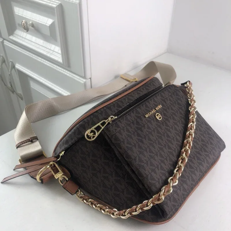 Sac à bandoulière multifonctionnel de voyage pour femme MICHAEL KORS, sac à main de luxe pour la mode et les loisirs, sac à chaîne pour femme MK