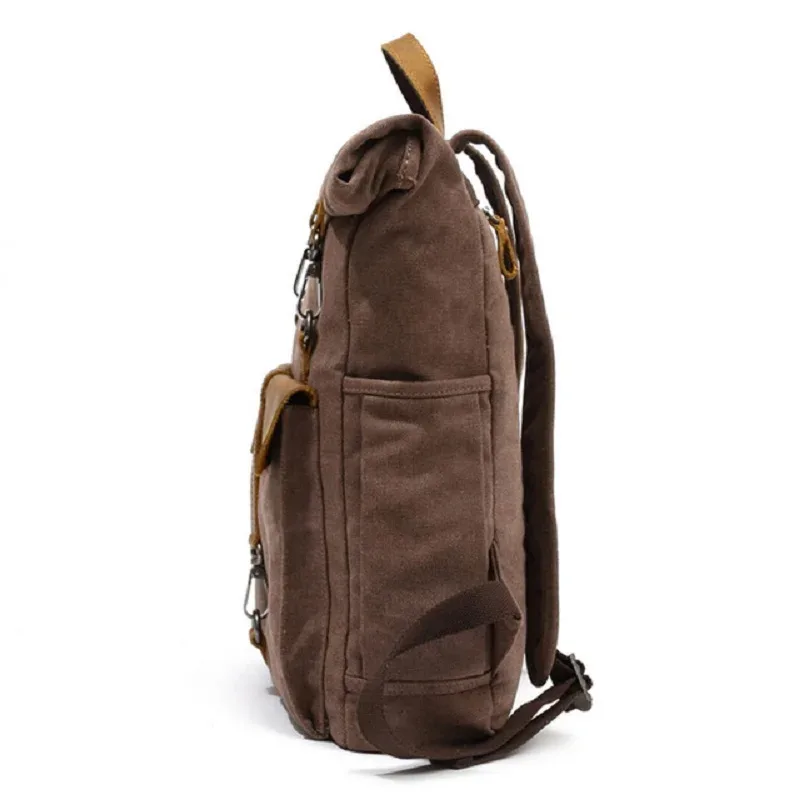 sacs à dos vintage en toile et cuir, sacs à dos de voyage pour ordinateur portable, sacs d'école pour adolescents, sacs à dos pour étudiants, sacs à dos pour ordinateur