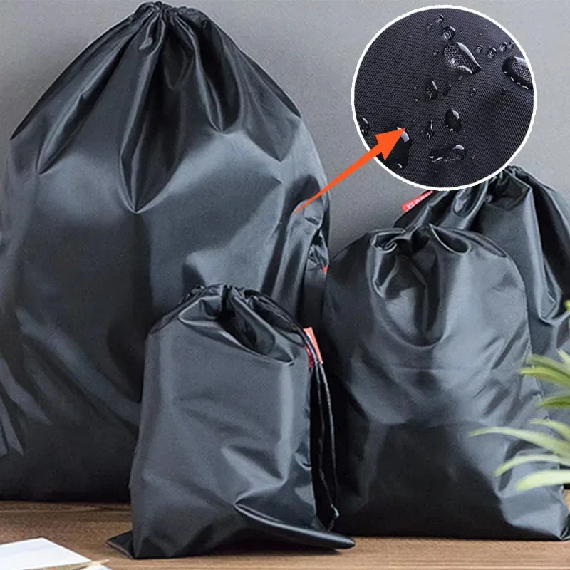 Pochette de rangement à cordon en nylon, sac multifonctionnel, sacs pour voyage et activités de plein air de 10x20cm à 30x20cm, sac de rangement