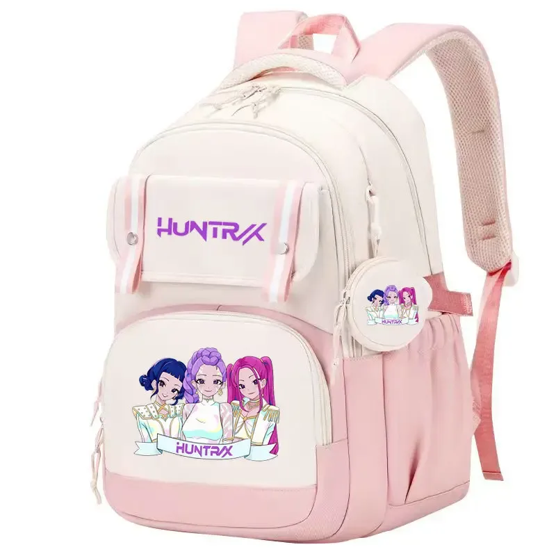 mochila kpop demon hunters – sac à dos imprimé léger, cartable pour fille, sac de voyage décontracté pour les déplacements