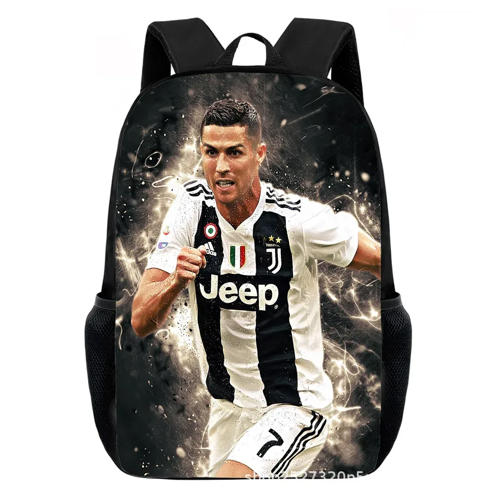 sacs à dos cr7 imprimés pour enfants, sacs d'école décontractés pour adolescents, garçons et filles, sac à dos d'école de 15 pouces, mochilas de voyage pour l'école primaire