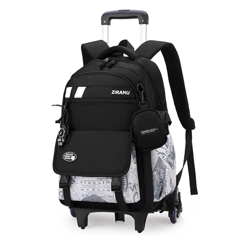 sac à dos à roulettes pour enfants, ensemble de sacs à dos à roulettes pour garçons, sac d'école avec roulettes, sac à bagages roulant, sac de livre pour étudiants