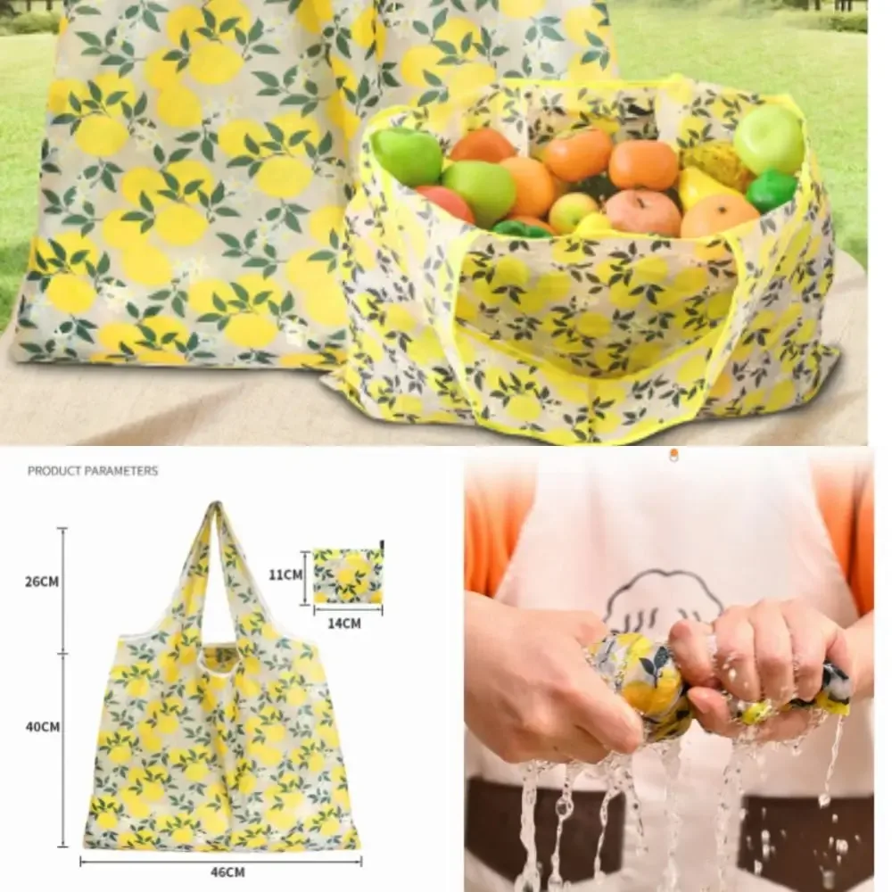 sac de courses pliable grande capacité, lavable, portable, réutilisable, écologique, léger, sac de rangement