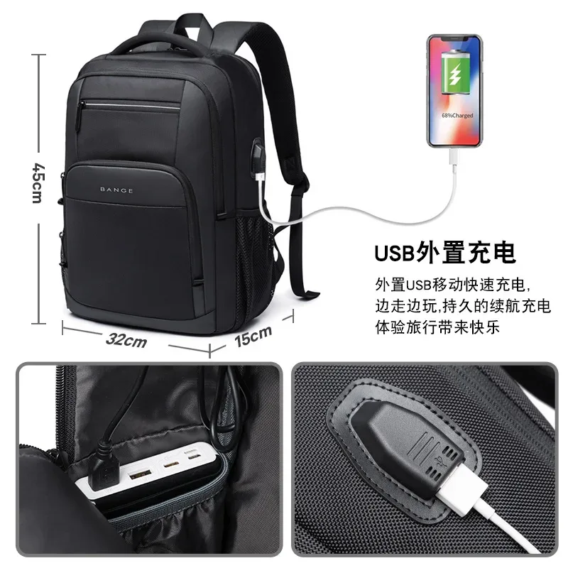 bange hommes concepteur pochette d'ordinateur sacs d'école pour garçons mâle moto tactique affaires sport voyage sac à dos hommes